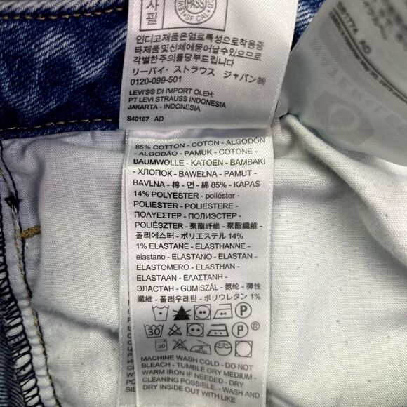 Levi’s Tag Size 26 High Waisted Taper Jeans Women's Stretch Pleats Blue - Picture 9 of 16